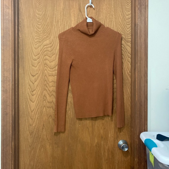 Anthropologie Maeve ribbed long sleeved turtleneck top excellent condition - Picture 1 of 6